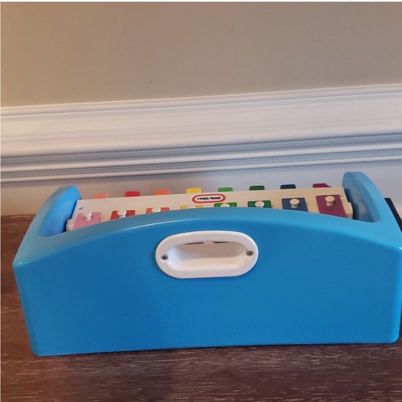 1985 Little Tikes Xylophone Tap A Tune Blue Piano Keyboard - Picture 4 of 7